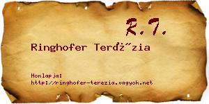 Ringhofer Terézia névjegykártya